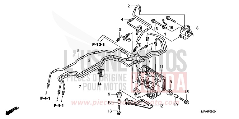ABS MODULATOR for CBF1000 ABS PEARL NIGHTSTAR BLACK (NHA84) from 2009